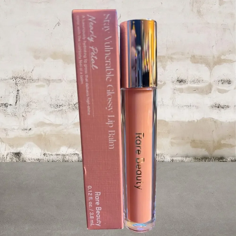 Rare Beauty Stay Vulnerable Glossy Lip Balm in Nearly Petal NIB